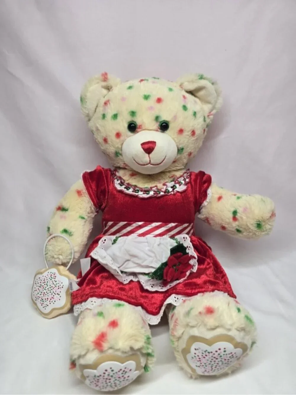 Build A Bear Christmas Holiday Sugar Cookie Plush Sprinkle Apron 2012 Retired